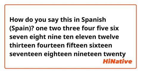 how do you say nineteen in spanish|Nineteen in Spanish .